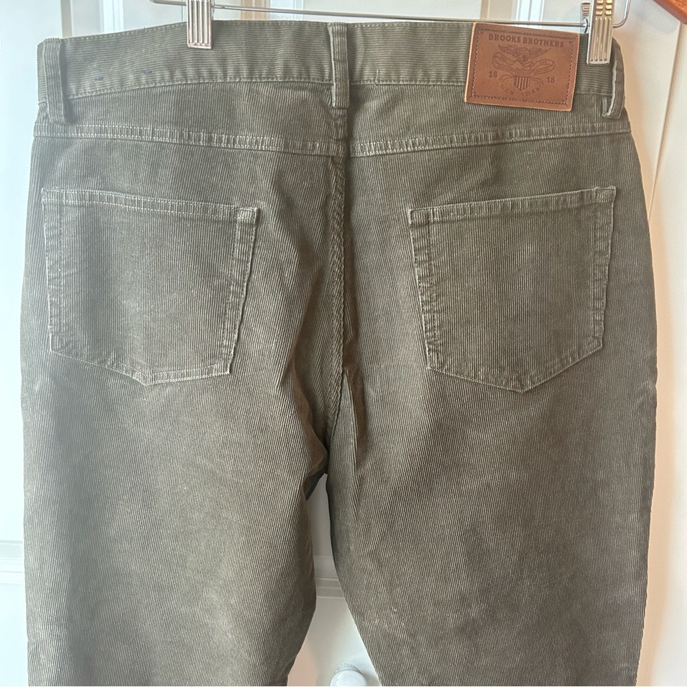 Brooks Brothers Olive Corduroy Chinos Slim‎ Fit